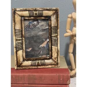 Bone Inlay Photo Frame | Natural Geometric Picture Frame | Modern Home Decor